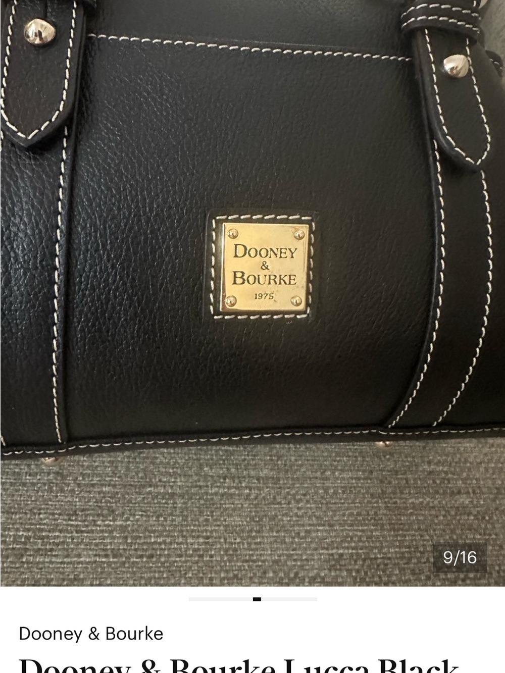 Dooney & Bourke Black Leather Satchel with Matching Continental Wallet - Picture 5 of 16